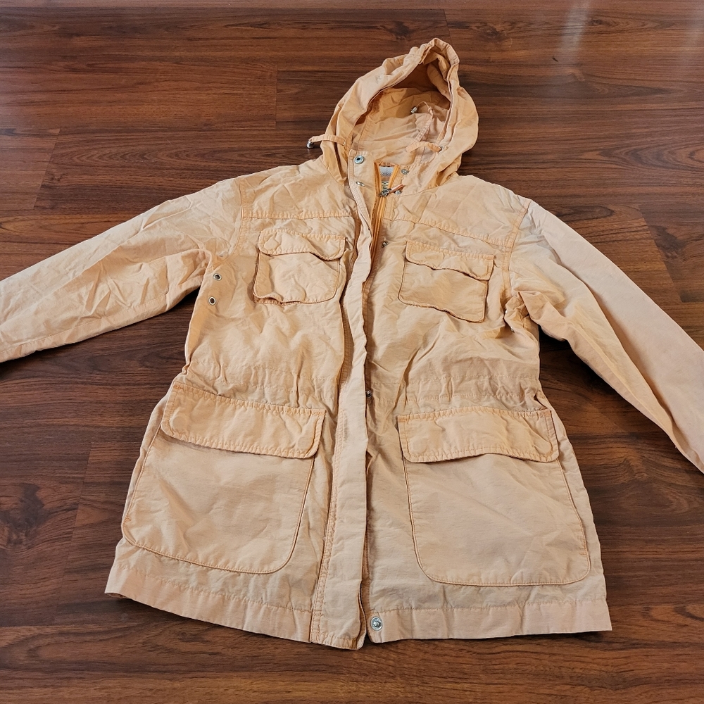 Talbots peach hooded jacket Sz P